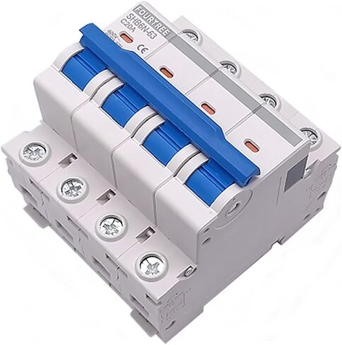 DIN Rail Mini Circuit Breaker 4 Pole 400V ~ مربع توزيع مفتاح الهواء المنزلي حماية المعدات الميكانيكية 72 مم MCB (اللون: 4p ، الحجم: 63A) in Kuwait