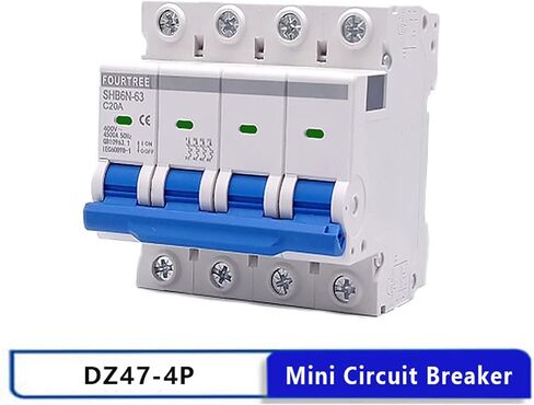 DIN Rail Mini Circuit Breaker 4 Pole 400V ~ مربع توزيع مفتاح الهواء المنزلي حماية المعدات الميكانيكية 72 مم MCB (اللون: 4p ، الحجم: 63A) in Kuwait