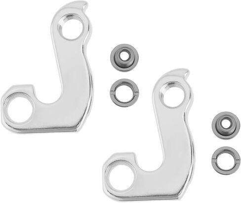 شماعات دراجة Derailleur متوافقة مع Union GH-012 38x54.5mm دراجة خطاف خلفي خلفي derailleur مع مسامير شماعات الترس الخلفية الفضة in Saudi Arabia