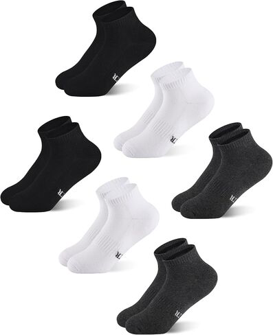 AWAYTR Kids Ankle Socks for Boys - Athletic Socks for Girl Half Cushion Low Cut Cotton Breathable, 6 Pair Pack in Saudi Arabia