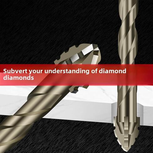 6 Pcs Four-Flute Sawtooth Eccentric Drill Bit, High-Strength Eccentric Twist Drill Bit, Heavy-Duty Carbide Tip, for Stone Glass Concrete Wood Brick Metal (4/5/6/8/10/12mm) in Saudi Arabia