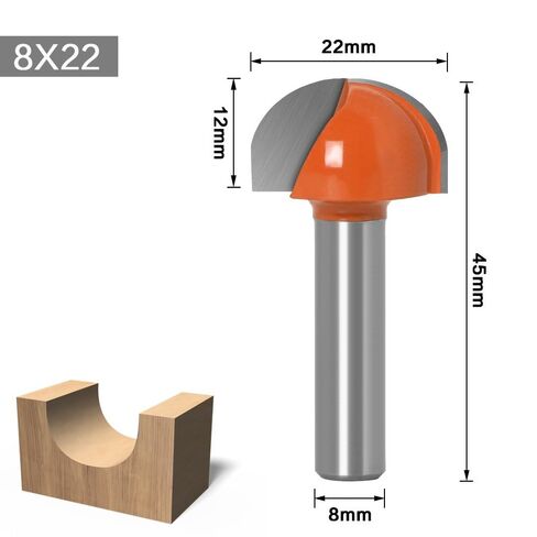 6/8mm ball snank الأنف الطاحونة مطحنة أجهزة التوجيه بت جولة Cove CNC Milling Cutter Radius Core Box Carbide Solid Carbid in Saudi Arabia