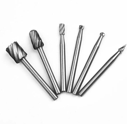 6Pcs HSS Routing Router Drill Bits Set Milling Cutter Rotary Burr Tool CNC Engraving Abrasive Tools Woodworking Metal Milling Cutter in Saudi Arabia