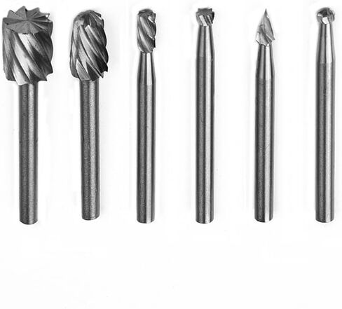 6Pcs HSS Routing Router Drill Bits Set Milling Cutter Rotary Burr Tool CNC Engraving Abrasive Tools Woodworking Metal Milling Cutter in Saudi Arabia
