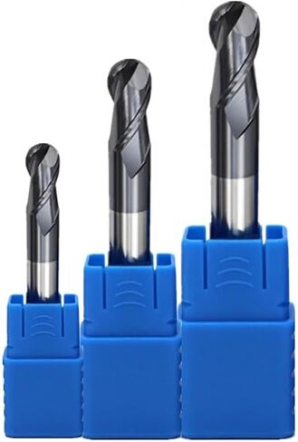 HRC50 2 Flutes Ball Nose End Mill Tungsten Carbide Cutter CNC Router Bit Milling Tool Cutting Tools R0.5 1mm 2mm 3mm 4mm 6mm(R1X4DX50L-2T) in Saudi Arabia