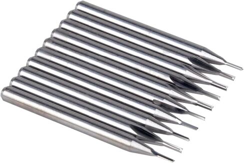 10pcs 3.175mm Shank Straight Slot Bit Wood Cutter CNC Solid Carbide Two Double Flute Bits CNC Router Bits in Saudi Arabia