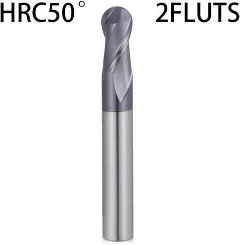 HRC 50 55 65 Ball Nose End Milling Cutter Tungsten Carbide Cutter CNC Router Bit Milling Tool 2 Flute Ball End Mill R1 R2(R1.5XD3X50,HRC55 2F) in Saudi Arabia