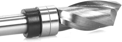 8mm Shank Bearing Ultra-Performance Compression Flush Trim Solid Carbide CNC Router Bit for Woodworking End Mill Cutters(2 Flutes) in Saudi Arabia