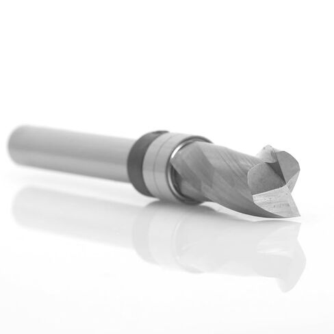 8mm Shank Bearing Ultra-Performance Compression Flush Trim Solid Carbide CNC Router Bit for Woodworking End Mill Cutters(2 Flutes) in Saudi Arabia