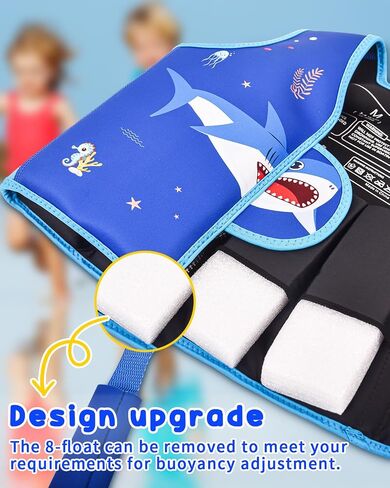 Kids Swim Vest, Toddler Swim Jacket for 20-30-50lbs Boys Girls, Toddler Floaties with Adjustable Safety Strap for Pool, Beach, Boating, Learn to Swim in Saudi Arabia