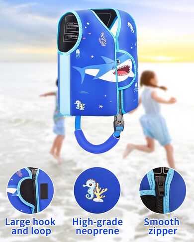 Kids Swim Vest, Toddler Swim Jacket for 20-30-50lbs Boys Girls, Toddler Floaties with Adjustable Safety Strap for Pool, Beach, Boating, Learn to Swim in Saudi Arabia