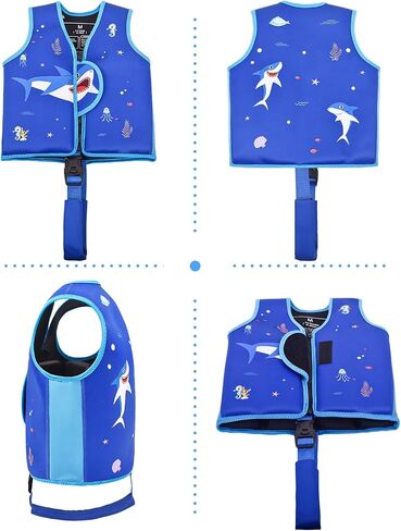 Kids Swim Vest, Toddler Swim Jacket for 20-30-50lbs Boys Girls, Toddler Floaties with Adjustable Safety Strap for Pool, Beach, Boating, Learn to Swim in Saudi Arabia
