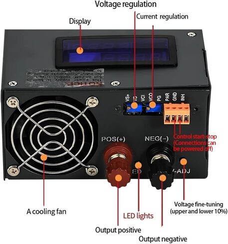 1500W Adjustable Switching Power Supply 0-12V 15V 24V 36V 48V 60V 80V 110V 220V 300V AC/DC 110/220/380VAC Digital Display(0-60v 0-25a-1500w,380VAC) in Kuwait