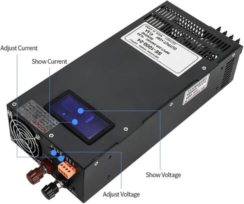 1500W Adjustable Switching Power Supply 0-12V 15V 24V 36V 48V 60V 80V 110V 220V 300V AC/DC 110/220/380VAC Digital Display(0-60v 0-25a-1500w,380VAC) in Kuwait