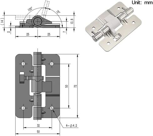 304SS DEANINGE INGE DOOR 304 مقاوم للصدأ 1pcs in Kuwait