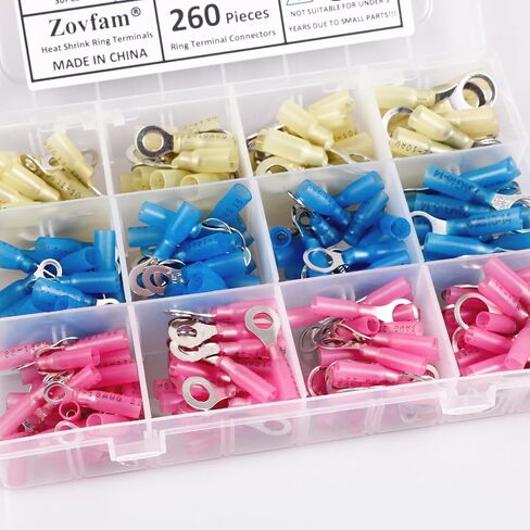 260pcs موصلات السلك المتدليعة بالحرارة أطراف الطرفية 22-16 16-14 in Saudi Arabia
