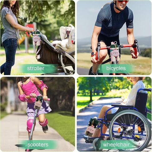 Cute Animals Bike Water Bottle Holder with Shoulder Straps, Universal Cycling Bicycle Drink Cup Cage for Kid's, Cruiser, Scooter, MTB, Road Bike (Rabbit) in Kuwait