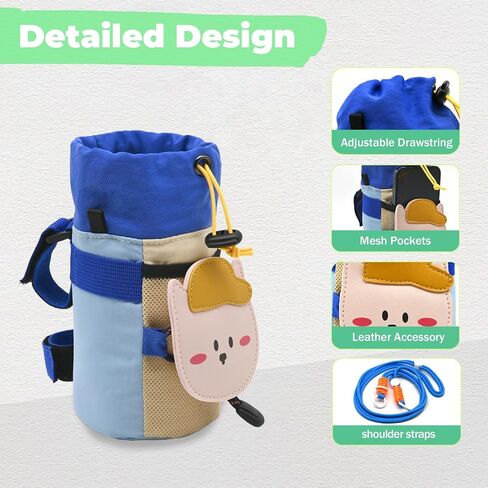 Cute Animals Bike Water Bottle Holder with Shoulder Straps, Universal Cycling Bicycle Drink Cup Cage for Kid's, Cruiser, Scooter, MTB, Road Bike (Rabbit) in Kuwait