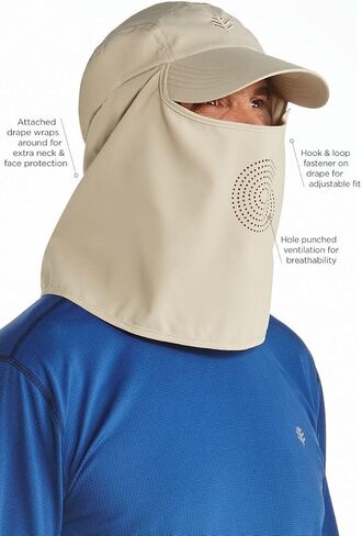 Coolibar upf 50+ Men's Logan Ultra Sun Hat - Sun Sun Protection in Saudi Arabia