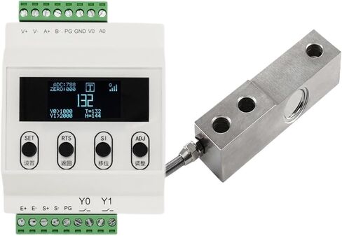 Beam Type Load Cell + Transmitter Amplifier with Display Test Compression Force Weight Pressure Sensor Range 20kg-2000kg(1T with Amplifier) in Saudi Arabia