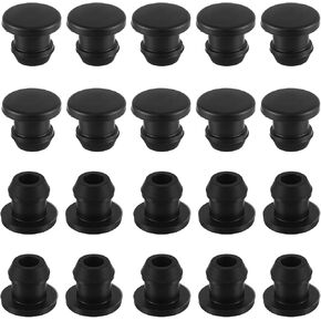 20 Pcs Rubber Plugs Rubber Hole Plugs for Round Holes 6mm/0.24 Inch Diameter Black Waterproof Bumper Plug Silicone Sealing Plug for Holes Test Tube in Saudi Arabia