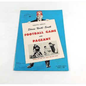 1963 برنامج ألعاب كرة القدم الشمالية مقابل South Shrine College All-Star 8-1-63-برامج الكلية in Saudi Arabia