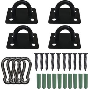 Stainless Steel Ceiling Hooks, Ceiling Hooks Pad Eyes Plate Marine Hardware with Screws 4 PCS. in Kuwait