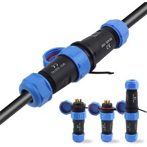 SP21 Aviation Socket IP68 Cable Wire Connectors 2/3/4/5/7/9/12 Pin 1Pcs(Docking Type,1 Set_7P) in Saudi Arabia