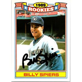 Bill Spiers بطاقة البيسبول موقعة (Milwaukee Brewers) 1990 Topps Rookies #27 - بطاقات موقعة للبيسبول in Kuwait