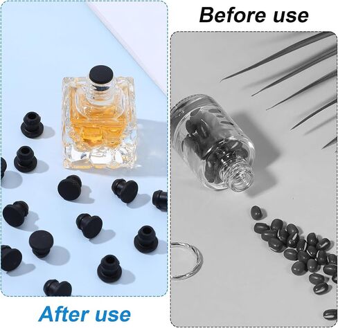 20 PCS Rubber Plugs مقابس فتحة مطاطية للثقوب المستديرة 6 مم/0.24 بوصة قطرها أسود مقاومة للماء قابس سيليكون قابس سيليكون لختم الثقوب أنبوب اختبار الثقوب in Saudi Arabia