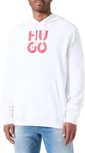 HUGO Men's Stack Logo Hooded Sweatshirt in Saudi Arabia