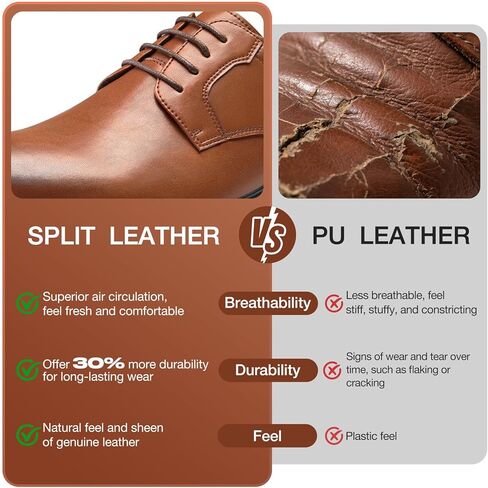 Heez Mens Dress Shoes Oxford Shoes for Men Distly Leather Leath in Kuwait