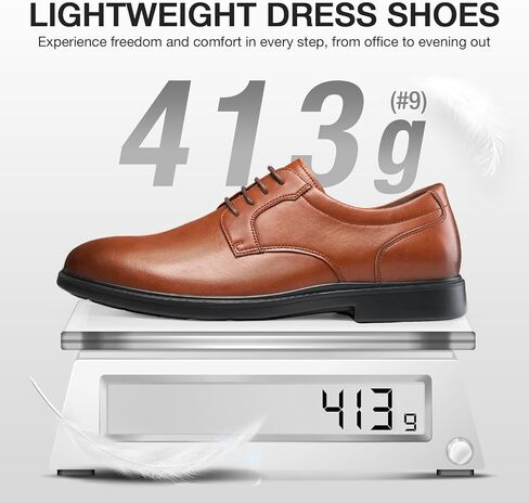 Heez Mens Dress Shoes Oxford Shoes for Men Distly Leather Leath in Kuwait
