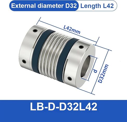 1PCS LB-B-D32L48 D32L42 6MM إلى 15 مم من سبيكة ألومنيوم مقرن مقرن مقرن لاتصال المخرطة (LB-B-D32L48-12X12) in Saudi Arabia
