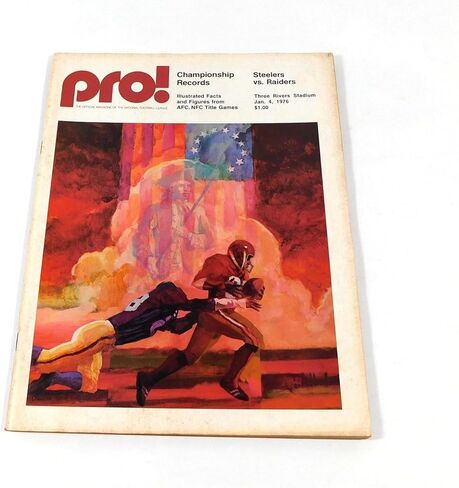 1976 Pittsburgh Steelers vs Oakland Raiders AFC FB Program 1-4-76-برامج اتحاد كرة القدم الأميركي in Saudi Arabia