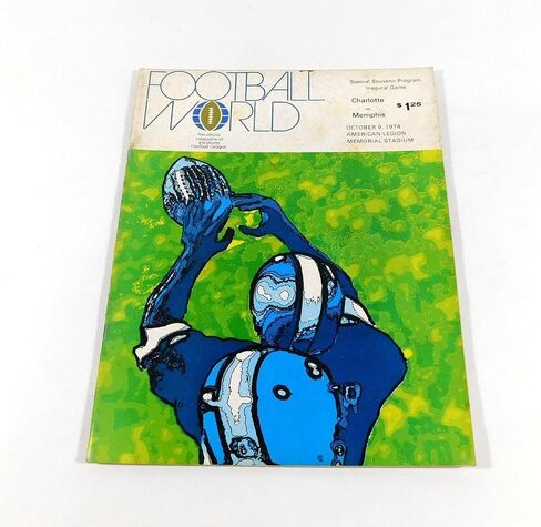 1974 Memphis Southmen في برنامج Charlotte Hornets WFL لكرة القدم 10-9-74 204698-برامج اتحاد كرة القدم الأميركي in Saudi Arabia