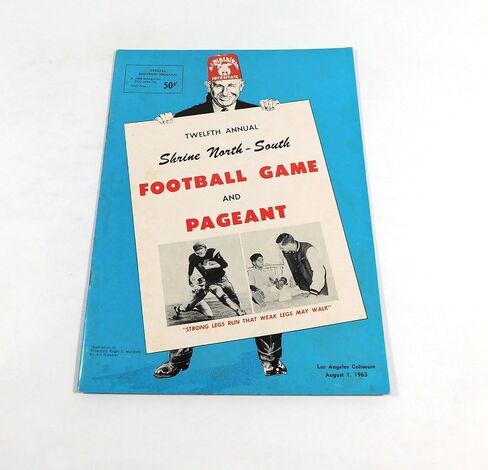 1963 North vs South Shrine College Football All-Star Game Program 8-1-63 - College Programs in Saudi Arabia