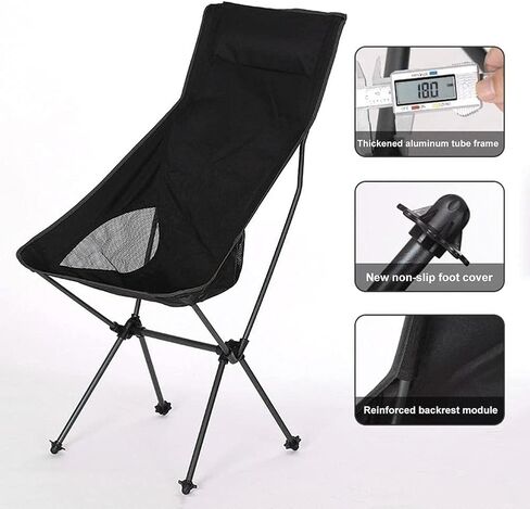 Portable Folding Chair Fishing Chair Outdoor Camping Picnic Seat Aluminum Portable Ultralight Folding Chairs Beach Chair for Fishing Tools Adjustable Folding Chair(E) in Saudi Arabia