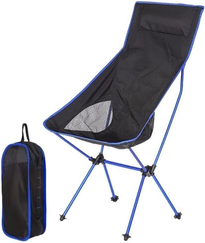 Portable Folding Chair Fishing Chair Outdoor Camping Picnic Seat Aluminum Portable Ultralight Folding Chairs Beach Chair for Fishing Tools Adjustable Folding Chair(E) in Saudi Arabia