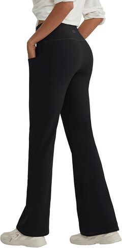ALONG FIT Flare Leggings with Pocket Bootcut Yoga Pants for Women High Waist Flare Pants Workout Leggings for Yoga GMY Casual in Kuwait