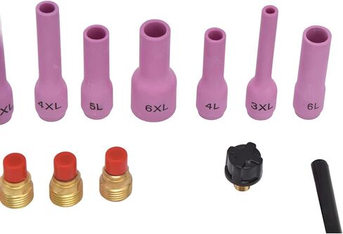 46Pcs TIG Gas Lens Kit Collet Body Assorted Size for WP9 20 25 TIG Welding Torch Accessories Built in Filter Better Filter Impurities Easy to Replace Good Quality in Saudi Arabia