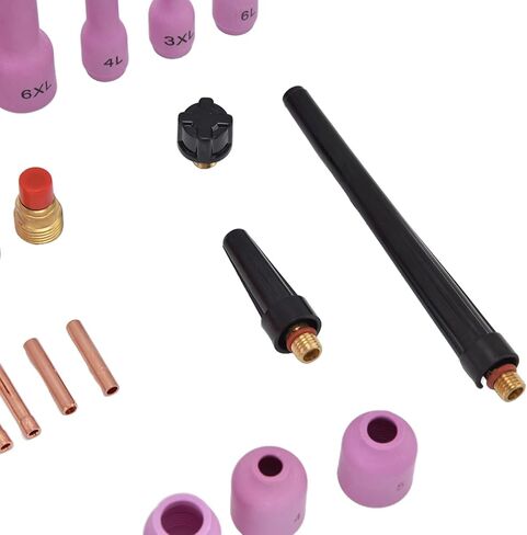46Pcs TIG Gas Lens Kit Collet Body Assorted Size for WP9 20 25 TIG Welding Torch Accessories Built in Filter Better Filter Impurities Easy to Replace Good Quality in Saudi Arabia