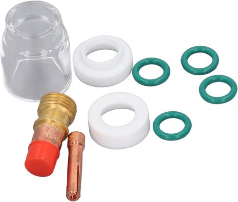 عدسة غاز حشية 11. 0 × 8. 0 × 7. أجهزة الكمبيوتر المحملة TIG ملحقات TIG Torch Torch Lens Cup Cup Cup Cup Wolding Forch for WP 17 18 26 Resistant in Saudi Arabia