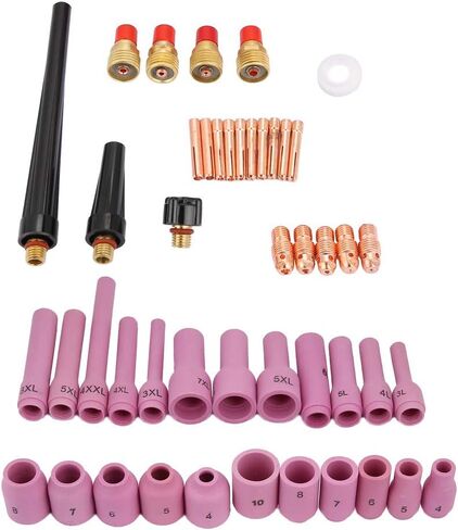 WP 9 20 25 TIG 13. 0 × 9. 0 × 10. 0 46pcs مجموعة WP 9 20 25 سلسلة TIG لحام Torch Counstions الملحقات عالية درجة الحرارة مقاومة TIG الملحقات لحام TIG in Saudi Arabia
