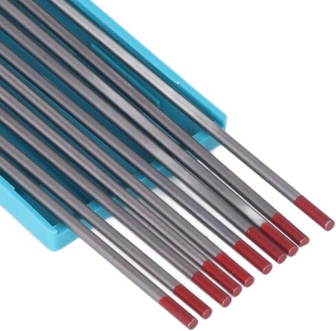 قطب التنغستن لللحام TIG 10 قطع 3.0 مم قطر × 150 مم مع رأس أحمر لتطبيقات لحام سبيكة TI الفولاذ المقاوم للصدأ الكربوني in Saudi Arabia