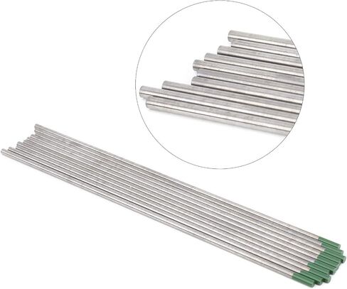 TIG Tungsten Electrode WP Green Tip Needles Welding Accessories 3.0 x 175mm for Stainless Steel Aluminum Alloy Welding in Saudi Arabia