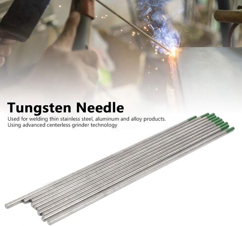 TIG Tungsten Electrode WP Green Tip Needles Welding Accessories 3.0 x 175mm for Stainless Steel Aluminum Alloy Welding in Saudi Arabia