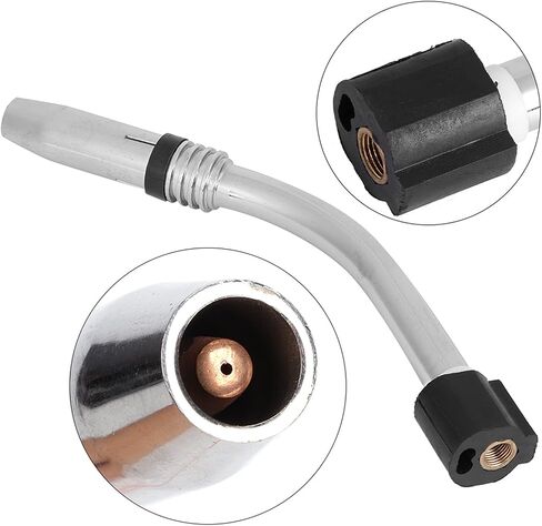 24KD Swan Neck Mig Torch Bend with Nozzle Nozzle Nozzle Cover Connecting Rod Welding Accessories with Nozzle 9 Mm Stainless Steel Brass in Saudi Arabia