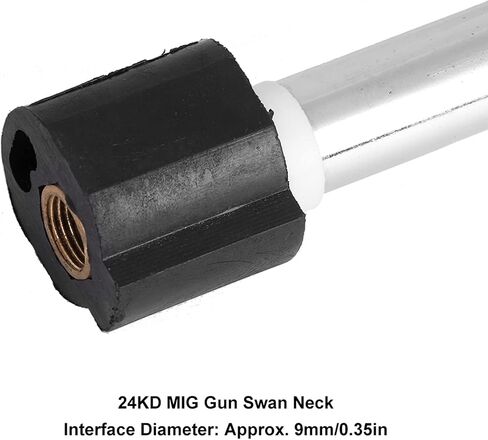 24KD Swan Neck Mig Torch Bend with Nozzle Nozzle Nozzle Cover Connecting Rod Welding Accessories with Nozzle 9 Mm Stainless Steel Brass in Saudi Arabia