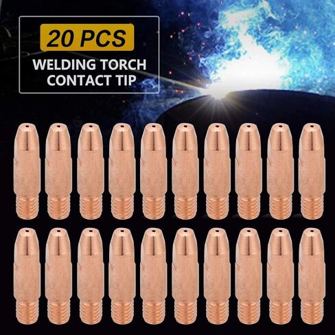 20 Pieces Copper Electric Welder Tip Welding Torch Tip Accessory for Binzel 24kd Mig Mag Welding Torch 0.8 1.0 1.2mm(1) in Saudi Arabia